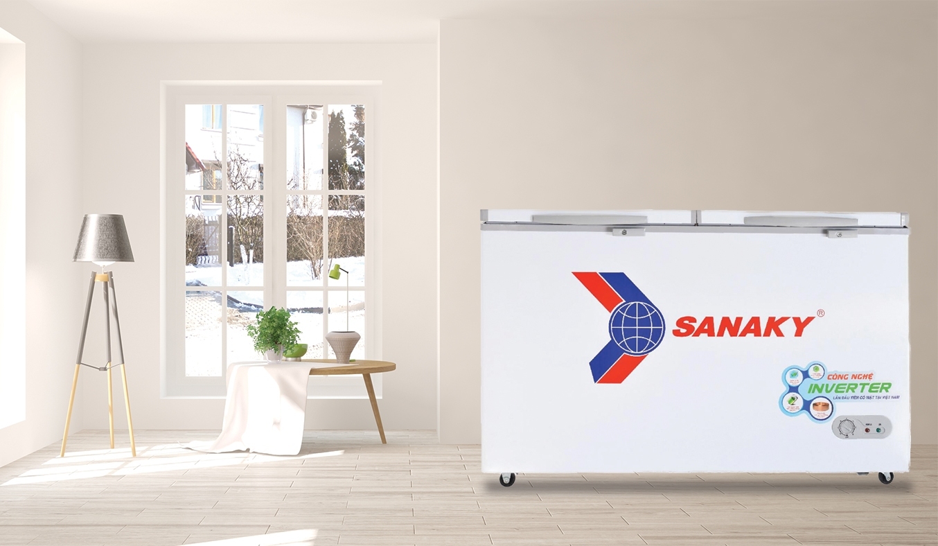 Tủ đông Sanaky Inverter 305 lít VH-4099A3 thiết kế sang trọng, hiện đại