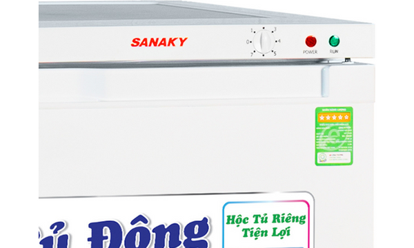 Tủ đông Sanaky 213 lít VH-230VD nút điều chỉnh nhiệt độ bên ngoài
