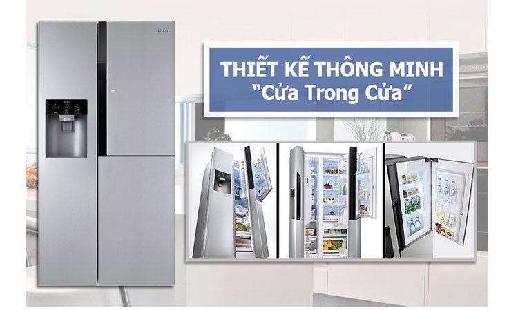 Tủ lạnh LG GR-P267JS thiết kế sang trọng và hiện đại