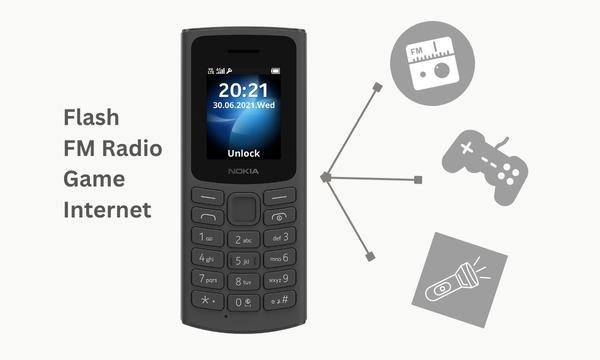 Điện thoại Nokia105 4G nhiều tiện ích