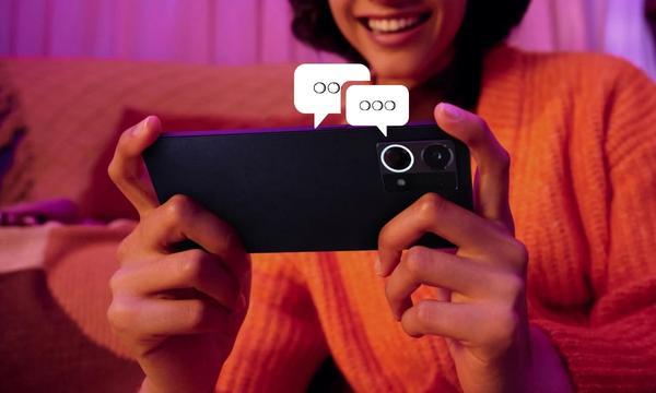 Điện thoại OPPO Reno7 4G 8GB/128GB Đen viền đèn quỹ đạo nha thông báo cuộc gọi, tin nhắn