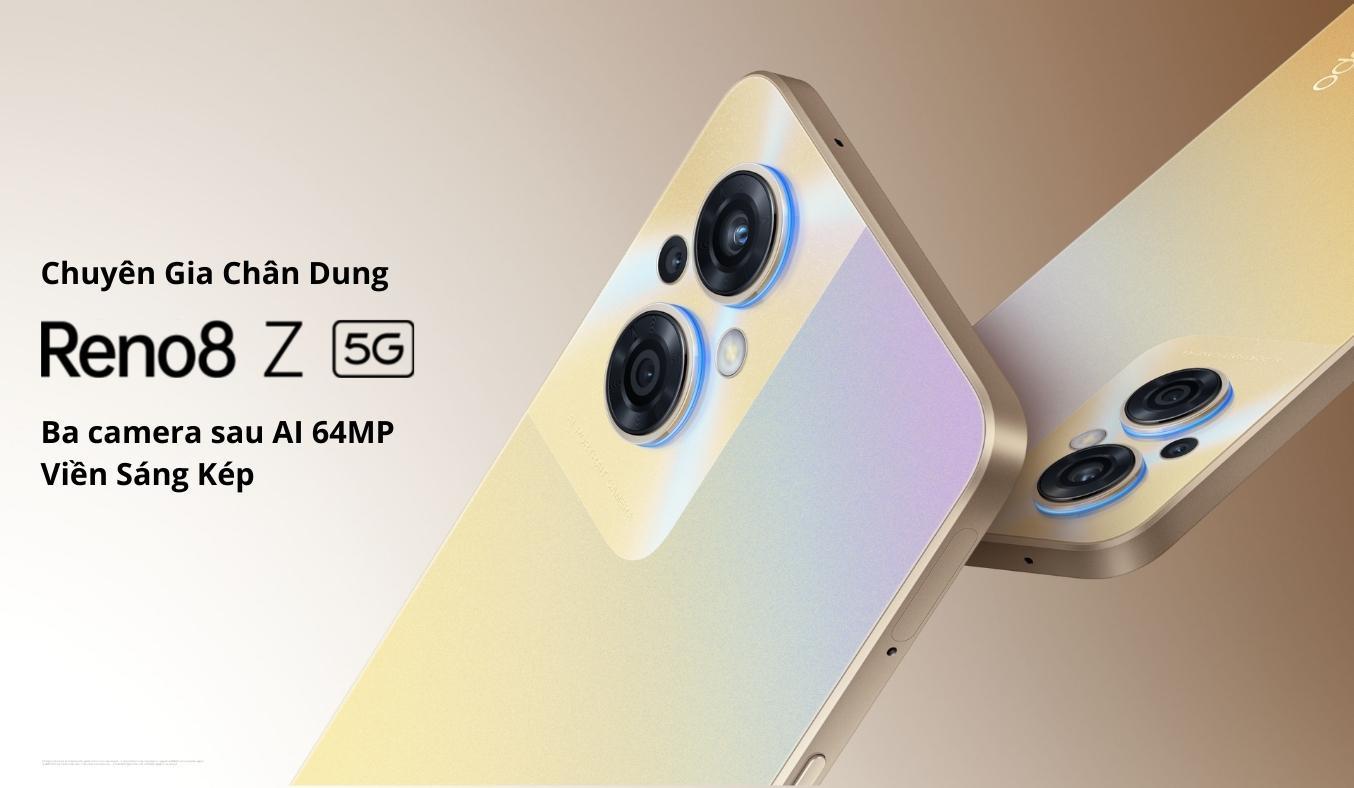 Điện thoại OPPO Reno8 Z 5G 8GB/256GB Vàng đồng Chuyên gia chân dung với bộ ba camera sau AI chất lượng cao