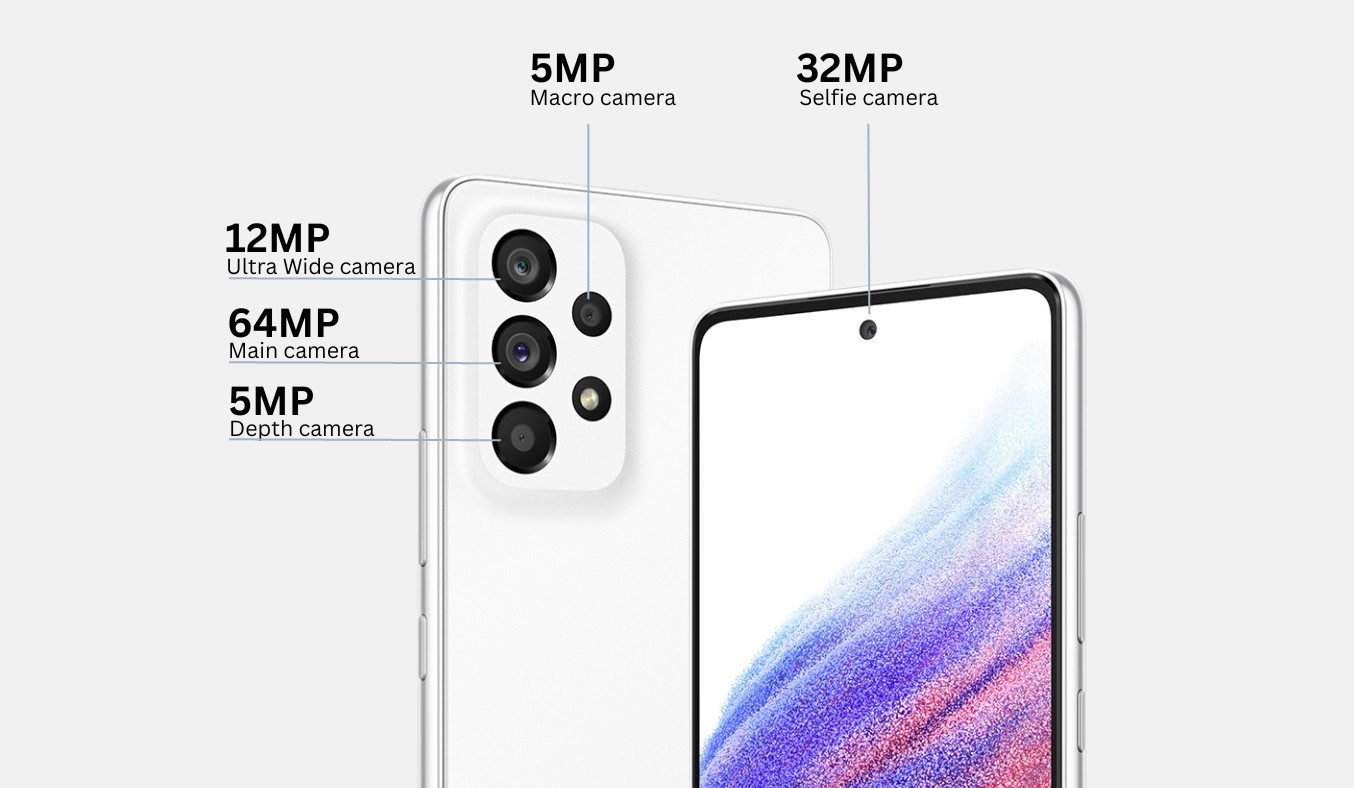 Điện thoại samsung galaxy A53 5G camera chất lượng