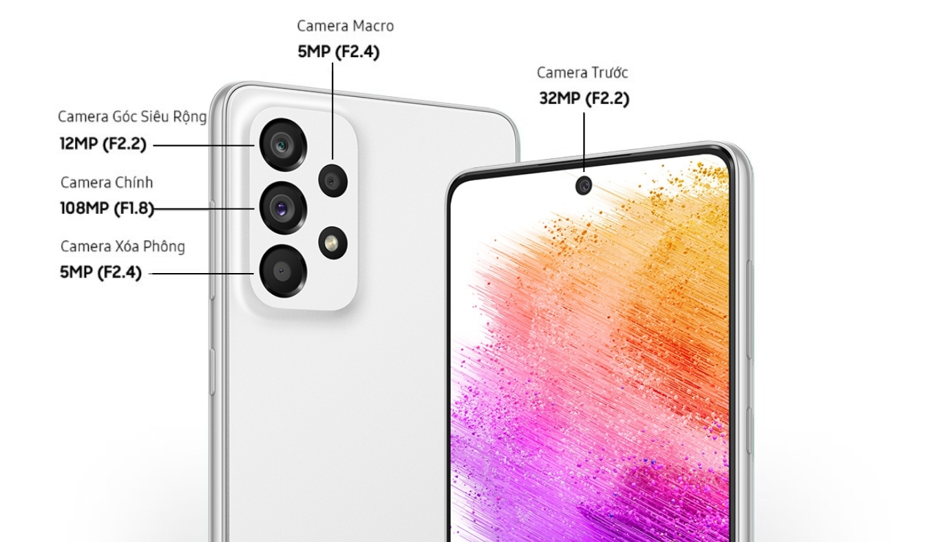 Điện thoại samsung galaxy A73 camera chất lượng