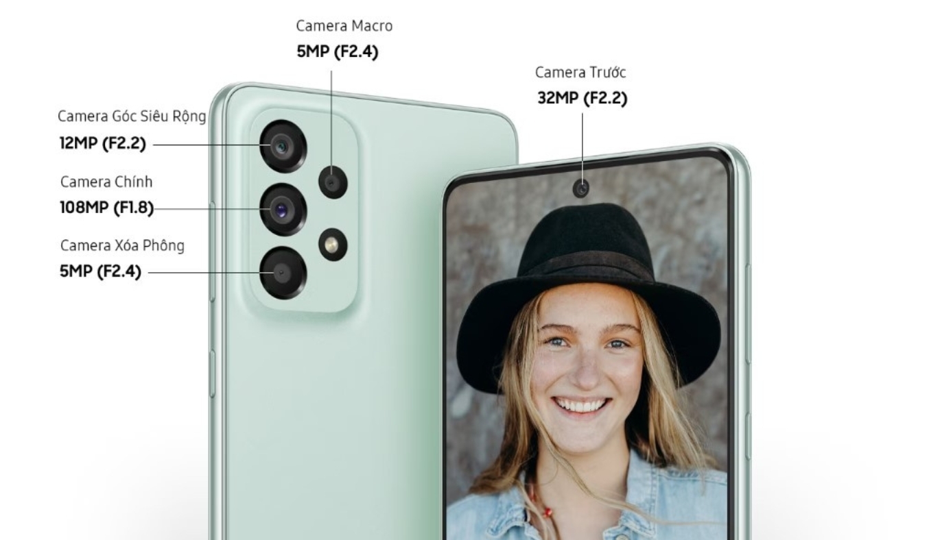 Điện thoại samsung galaxy A73 camera chất lượng