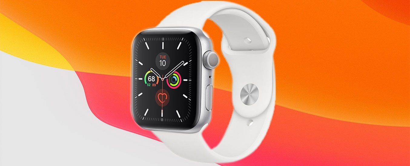 Apple Watch S5 GPS 44mm viền nhôm bạc, dây cao su trắng Thiết kế trẻ trung, năng động