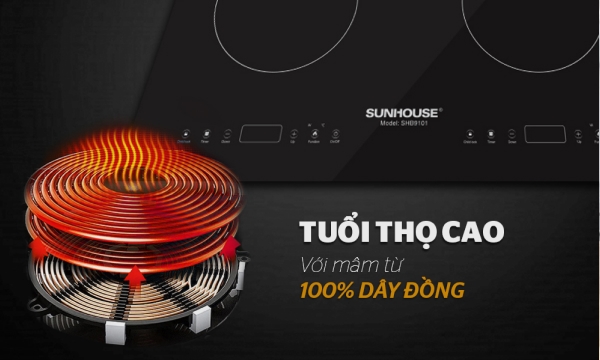 Bếp từ đôi Sunhouse SHB9101