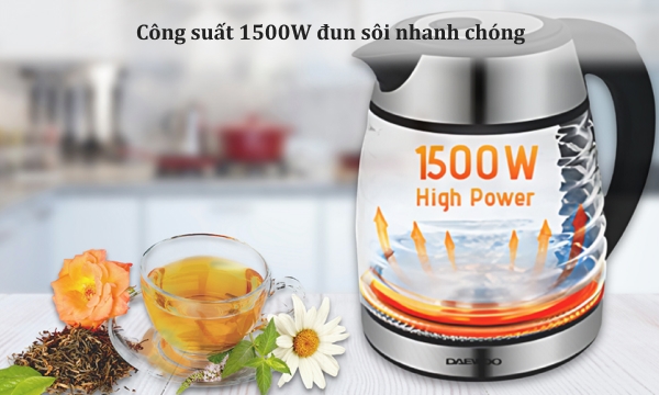 Bình đun siêu tốc 1.7 lít Daewoo DWK-GL1803