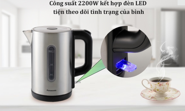 Bình đun siêu tốc Panasonic 1.7 lít NC-K301SRA