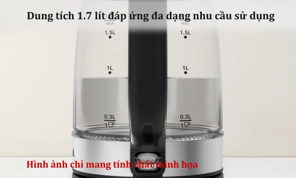 Bình đun siêu tốc 1.7 lít Tefal KI605830