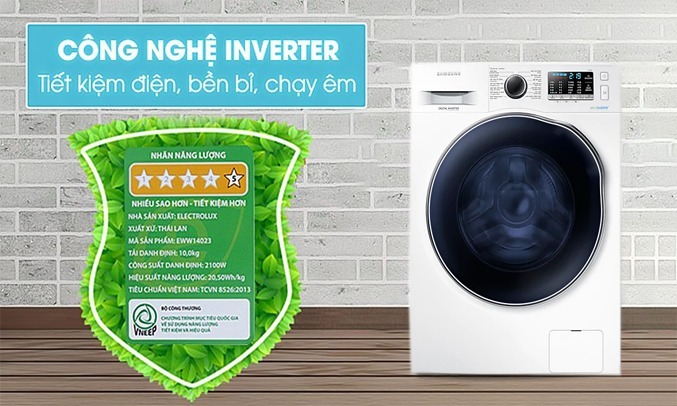 Máy giặt sấy Samsung 9.5 Kg WD95J5410AW Công nghệ Digital Inverte