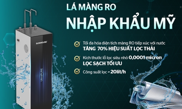 Máy lọc nước nóng lạnh RO UltraPURE Sunhouse 10 lõi SHA76211KL