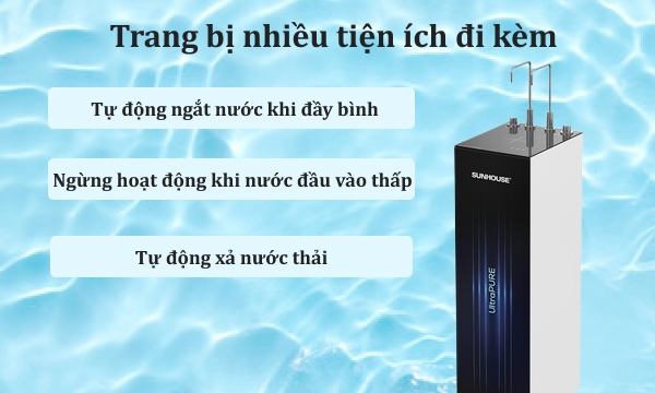 Máy lọc nước nóng lạnh RO UltraPURE Sunhouse 10 lõi SHA76211KL