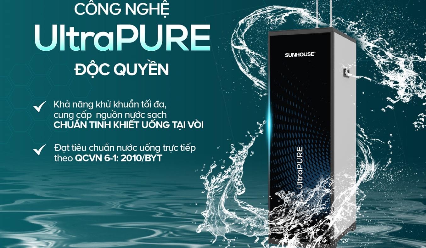 Máy lọc nước nóng lạnh RO Sunhouse 10 lõi SHA76620KL
