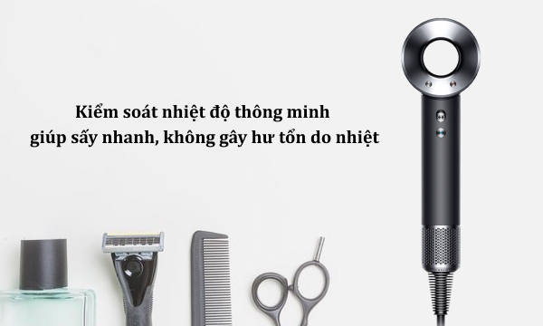 Máy sấy tóc Dyson Supersonic™ HD15 (Đen/Xám)