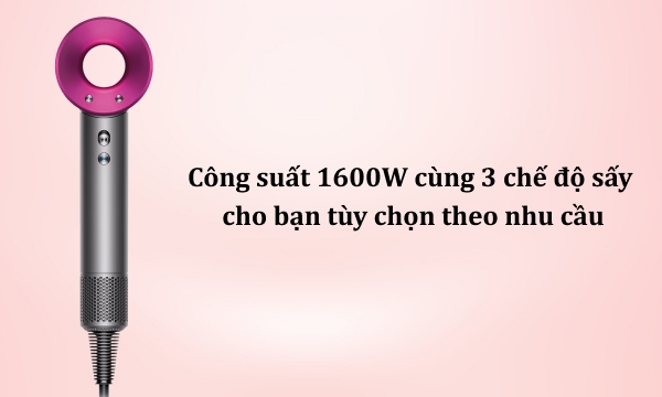 Máy sấy tóc Dyson Supersonic™ HD15 (Xám Bạc/Hồng Fuchsia)