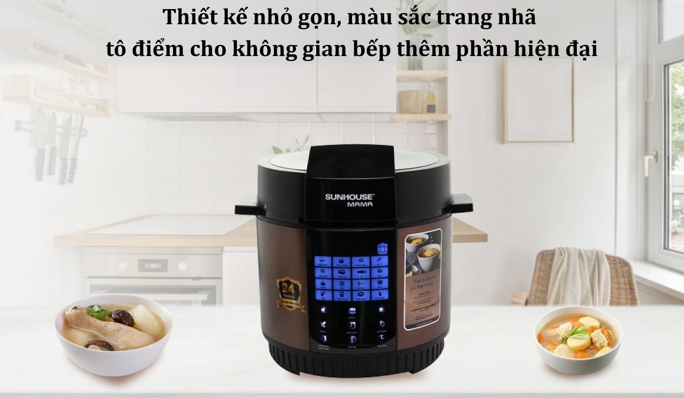 Nồi áp suất điện Sunhouse Mama 5 lít SHD1588B