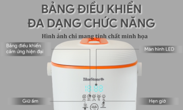 Nồi cơm điện tử BlueStone 0.6 lít RCB-5928