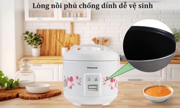 Nồi cơm điện Panasonic 1 lít SR-MVN10FRAX Trắng