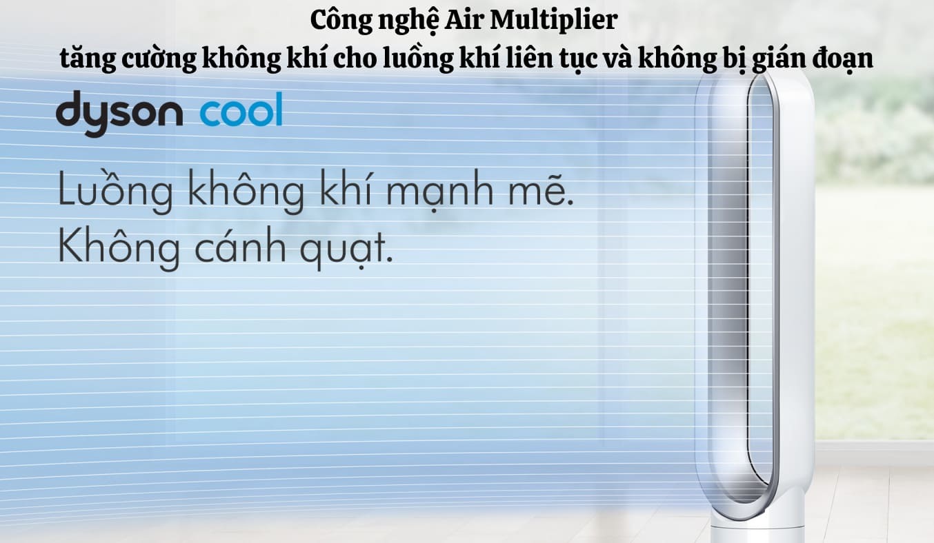Quạt không cánh Dyson Cool AM07 (Trắng/Bạc)