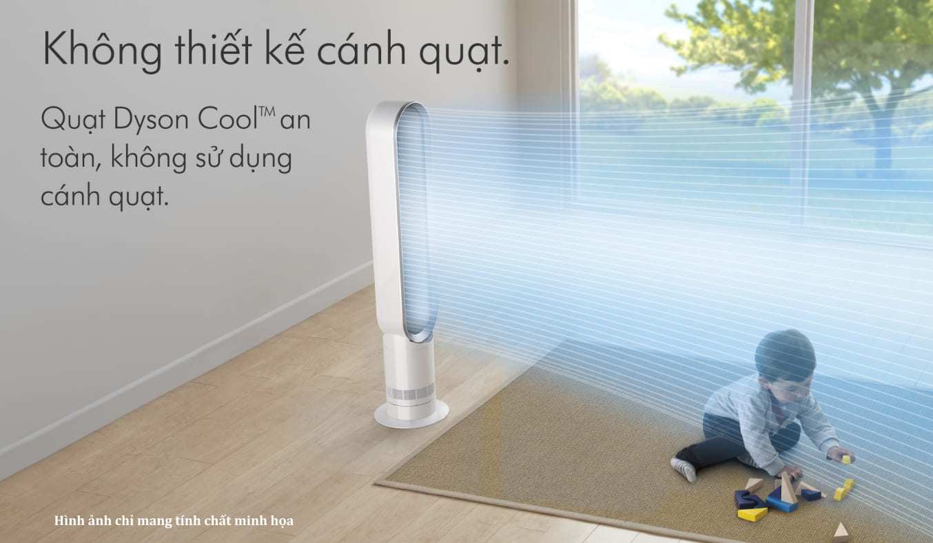 Quạt không cánh Dyson Cool AM07 (Trắng/Bạc)