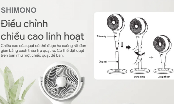 Quạt tuần hoàn không khí Shimono SM-CF36SW
