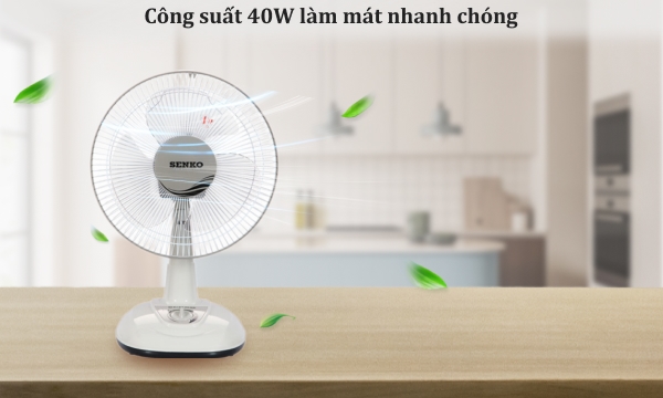 Quạt bàn Senko B1213 Kem Nâu