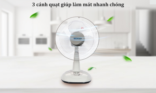 Quạt bàn Senko B1213 Kem Nâu