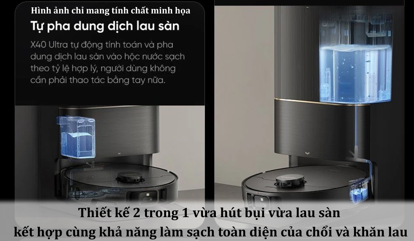 Robot hút bụi lau nhà Dreame X40 Ultra