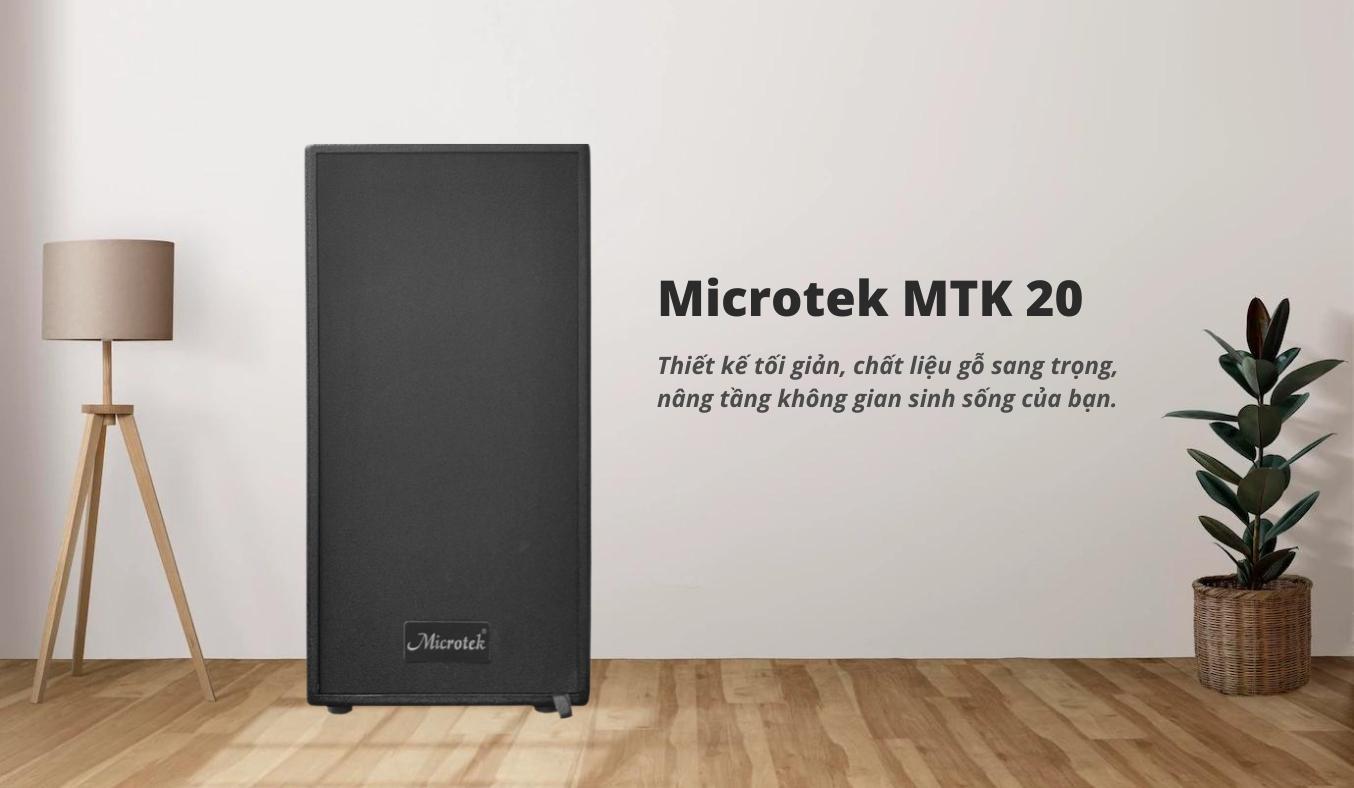 Loa karaoke di động Microtek MTK 20 chất liệu gỗ cao cấp