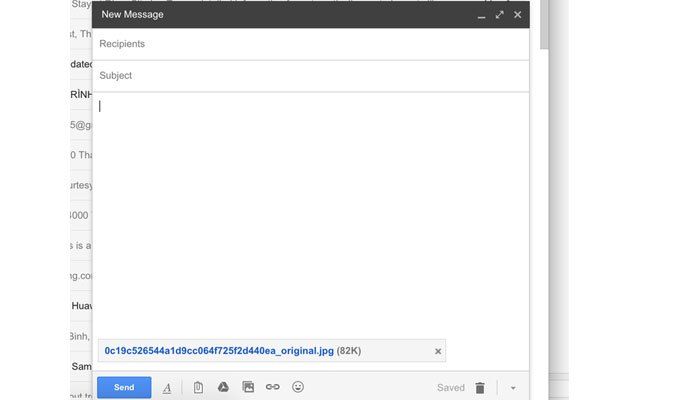 Cách gửi hình HD qua email
