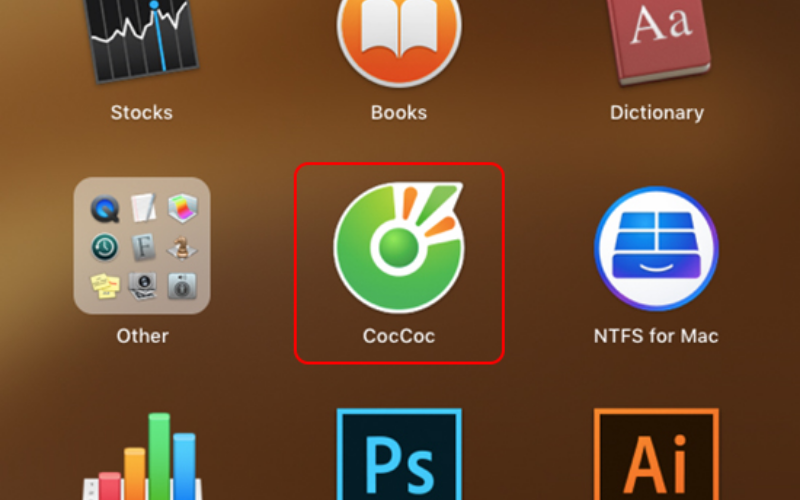 Cốc Cốc trên laptop Macbook
