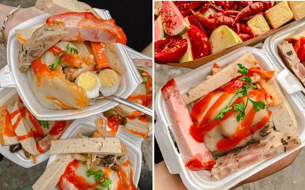 Phần bánh giò vô cùng hấp dẫn của A Mỡ