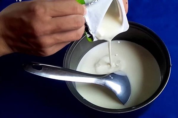 Cho sữa chua cái và gelatin vào nồi