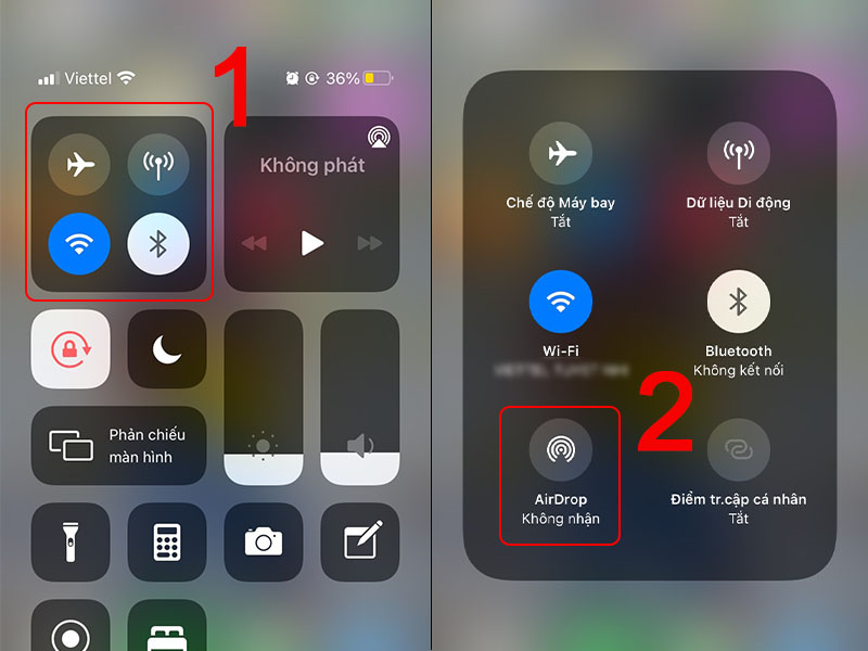 Cách bật Airdrop trêm iPhone, iPad