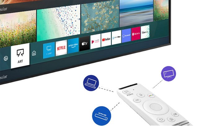 Smart Tivi QLED Samsung 4K 65 inch QA65LS03TAKXXV One promote - điểu khiển thông minh
