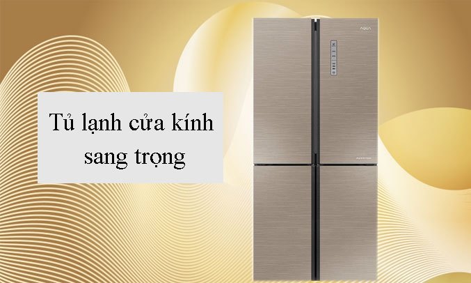 Tủ lạnh Aqua Inverter 456 lít AQR-IG525AM (GG) thiết kế sang trọng