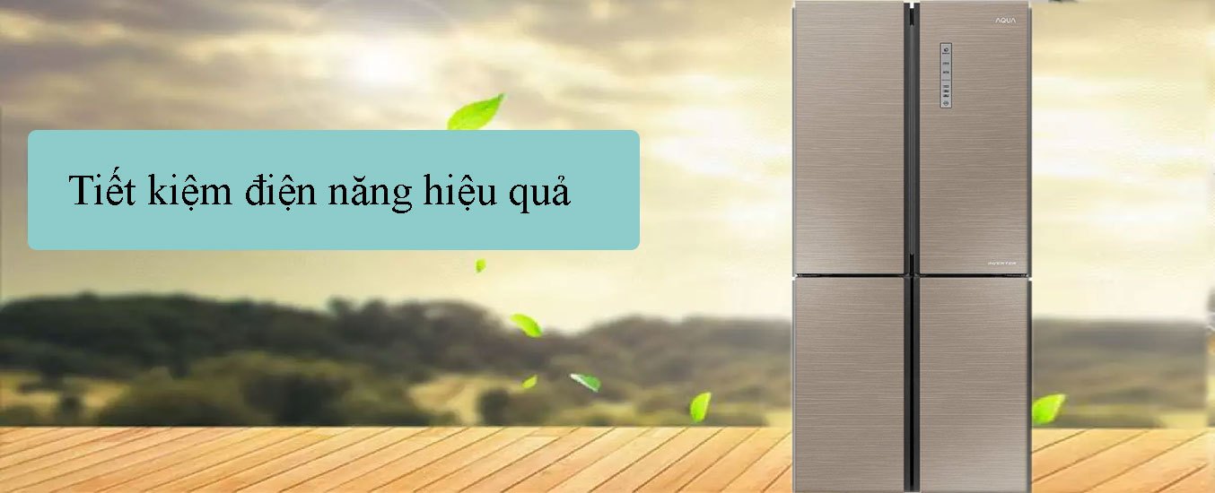 Tủ lạnh Aqua Inverter 456 lít AQR-IG525AM (GG) tiết kiệm điện