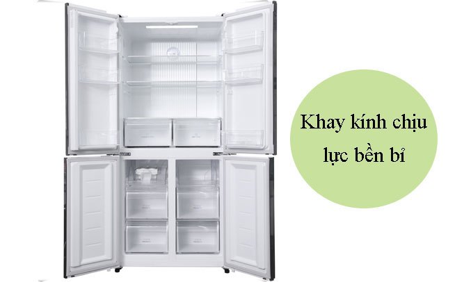 Tủ lạnh Aqua Inverter 456 lít AQR-IG525AM(GW)