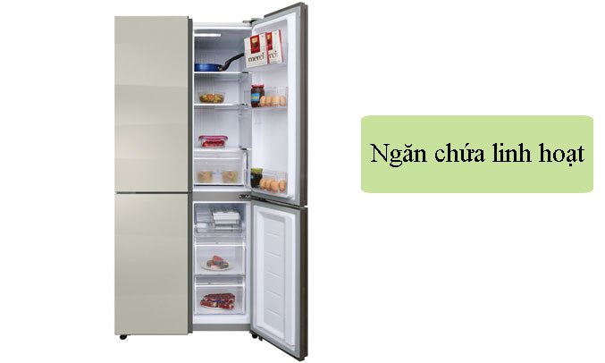 Tủ lạnh Aqua Inverter 456 lít AQR-IG525AM(SG) Ngăn chứa linh hoạt