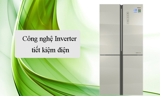 Tủ lạnh Aqua Inverter 456 lít AQR-IG525AM(SG) Công nghệ Inverter tiết kiệm điện