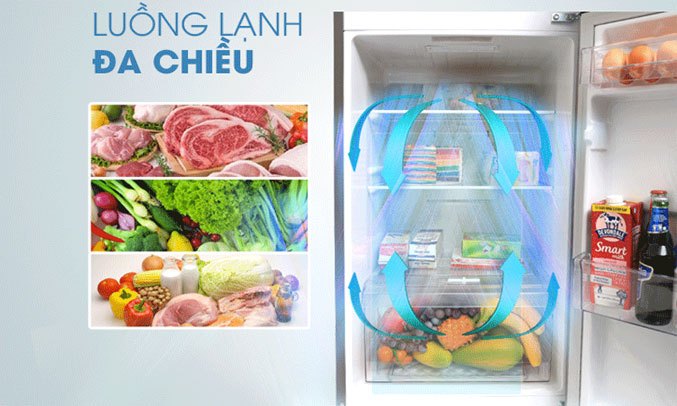 Tủ Lạnh LG Inverter 187 lít GN-L205S làm lạnh đa chiều