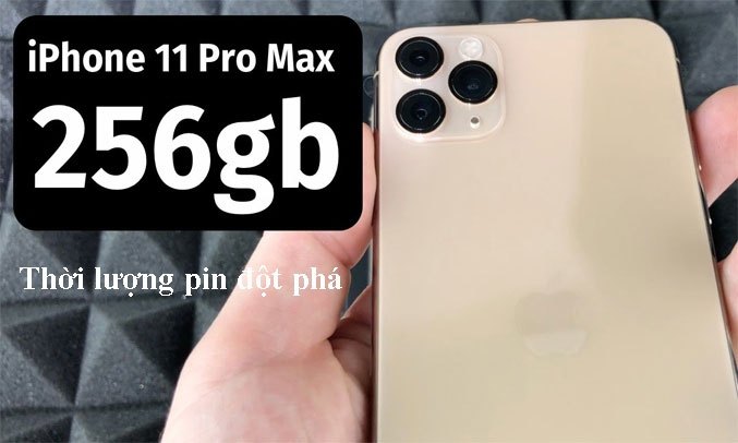 Điện thoại iPhone 11 Pro Max 256GB Vàng Đồng Thời lượng pin đột phá