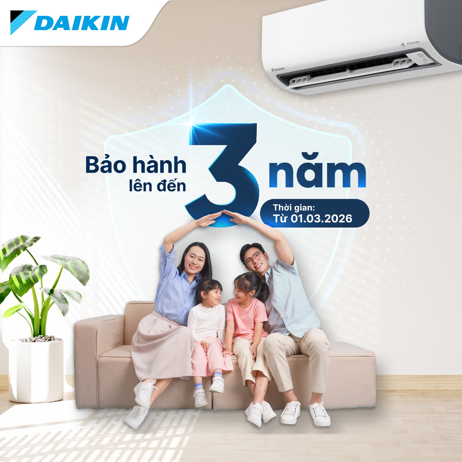 Bảo Hành Đến 3 Năm dành cho Máy Lạnh Daikin – An Tâm Dài Lâu Cho Mọi Gia Đình