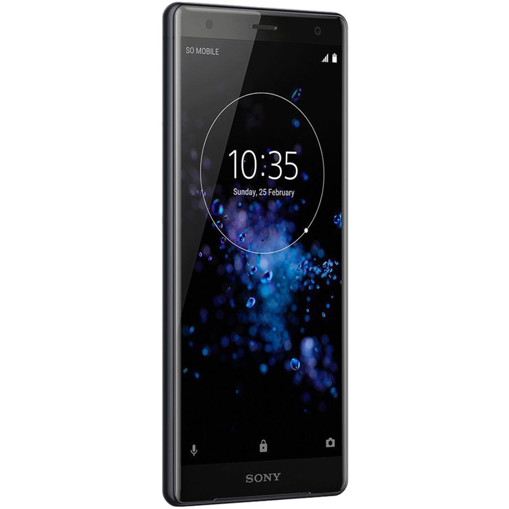 Điện thoại Sony Xperia XZ2 màu đen cạnh phải
