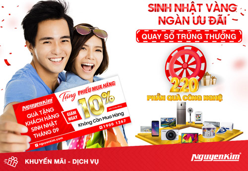 Nguyễn Kim Đà Nẵng triển khai ưu đãi cho khách hàng có sinh nhật trong tháng 9