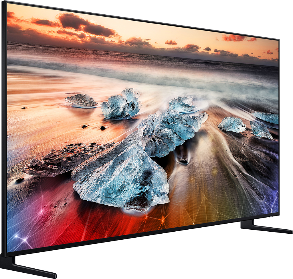 Smart Tivi Qled Samsung 8K 98 inch QA98Q900RBKXXV mặt nghiêng trái