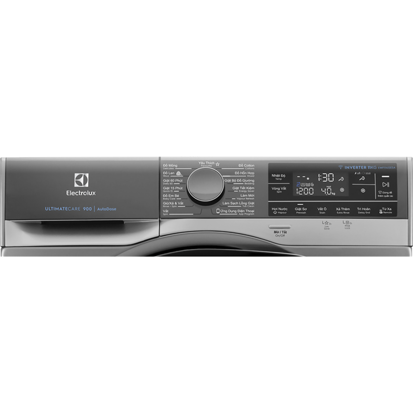 Máy giặt Electrolux Inverter 11 Kg EWF1141SESA bảng điều khiển