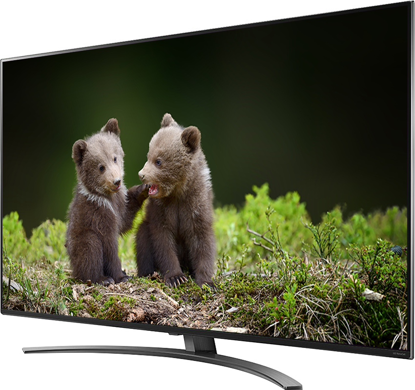 Smart Tivi NanoCell LG 4K 55 inch 55NANO86TNA mặt nghiêng trái