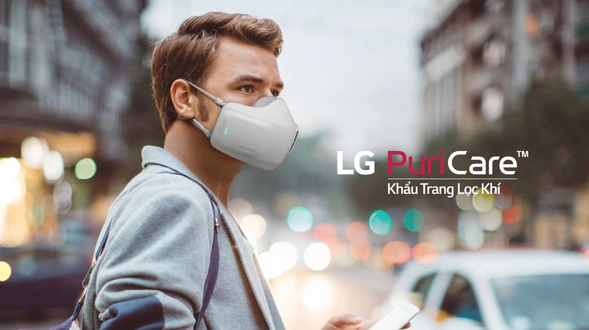 Siêu Nhân Chống Covid Độc Quyền Tại Nguyễn Kim - Khẩu Trang Lọc Khí LG Puricare